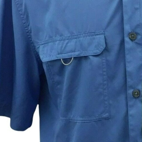 Field Stream Fishing Shirt Mens M Blue UPF 50 S/S SmartCool Rodkeeper - Picture 5 of 9